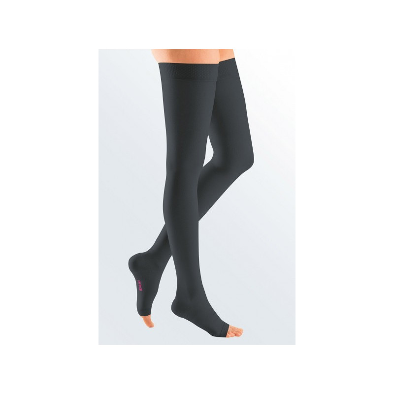 CALZA COSCIA AUTOREGGENTE CORTA MEDIVEN PLUS PRIMA CLASSE DI COMPRESSIONE NERA
