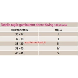 GAMBALETTI PUNTA APERTA SWING SENSATION 140 DENARI 18mmHg