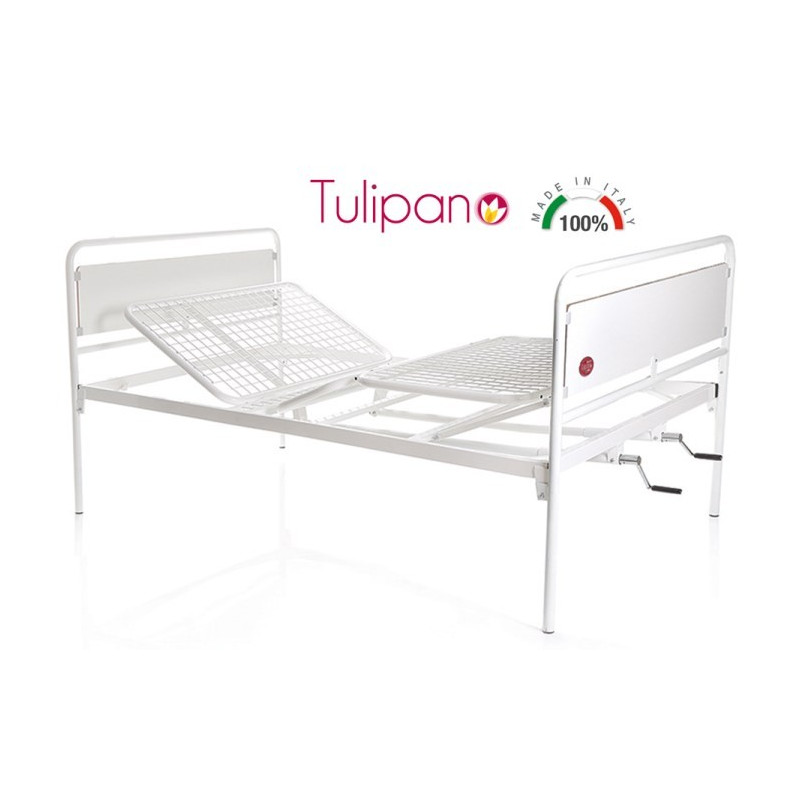 LETTO DA DEGENZA 2 MANOVELLE LARGHEZZA 120 cm