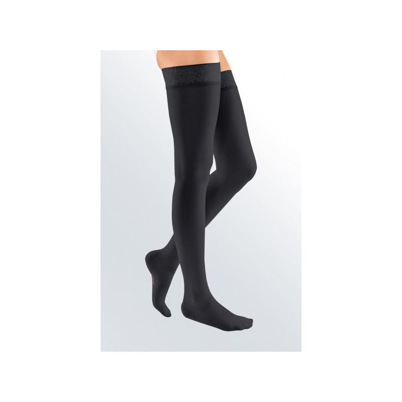 CALZA COSCIA AUTOREGGENTE CORTA MEDIVEN ELEGANCE SECONDA CLASSE DI COMPRESSIONE NERO