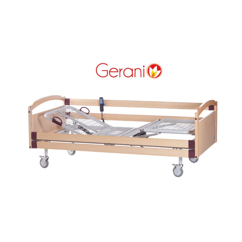 LETTO DEGENZA A TRE SNODI SU RUOTE ELETTRICO SMONTABILE GERANIO
