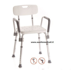 SEDILE DA PARETE PER DOCCIA CON PIEDI DI APPOGGIO