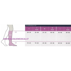 Tabella misure Gambaletto Top Fine 701 A-D Sigvaris Classe 1