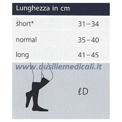 Tabella misure lunghezze Gambaletto Magic A-D Sigvaris Classe 2
