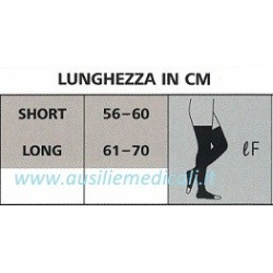 Tabella misure lunghezze Calze Mezza Coscia Traditional 504 A-F