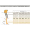 Tabella misure MONOCOLLANT TRADITIONAL 503 A-G SIGVARIS CLASSE 2