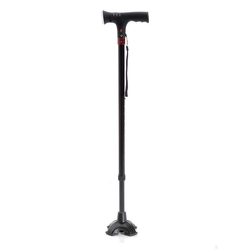 BASTONE IN ALLUMINIO CON LUCE DI CORTESIA E AVVISO ACUSTICO