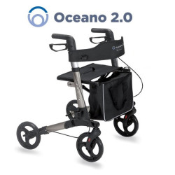 ROLLATOR PIEGHEVOLE IN ALLUMINIO VERNICIATO OCEANO