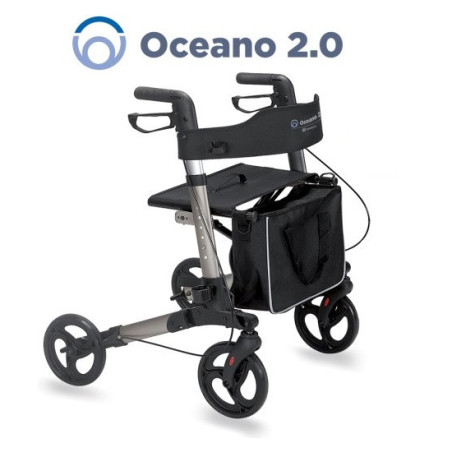 ROLLATOR PIEGHEVOLE IN ALLUMINIO VERNICIATO OCEANO