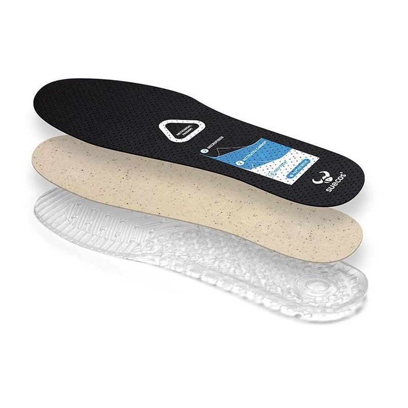 La tripla composizione del Professional Technical Gel Insole Suecos® lo rende unico nel mercato