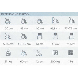 SEDIA BARIATRICA DOCCIA E WC AD AUTOSPINTA