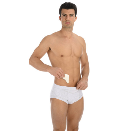 SLIP CONTENITIVI GRIGI A VITA BASSA