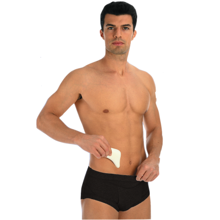 SLIP CONTENITIVO NERO A VITA BASSA