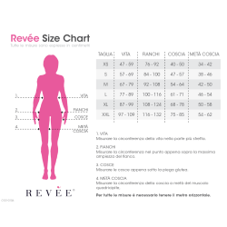 Tabella misure Guaina per Lipofilling dei Glutei Revée REV.0408