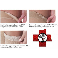 Tipi di bordi autoreggenti Calza Coscia Cotton A-G Sigvaris Classe 2
