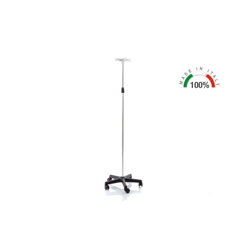 Piantana per ipordermoclisi 4 ganci