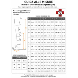 Tabella misure Autoreggente e Monocollant Gloria Med Perfect Profile trama piatta