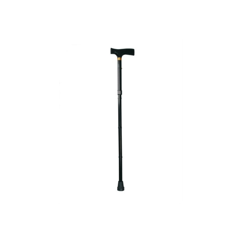 BASTONE IN ALLUMINIO ANODIZZATO COLORE NERO PIEGHEVOLE DA VAGGIO