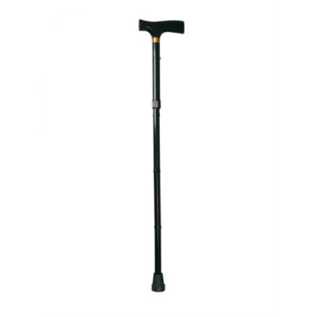 BASTONE IN ALLUMINIO ANODIZZATO COLORE NERO PIEGHEVOLE DA VAGGIO