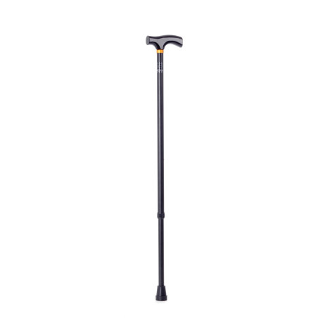 BASTONE IN ALLUMINIO REGOLABILE CON PUNTALE ANTISCIVOLO MANICO IN LEGNO