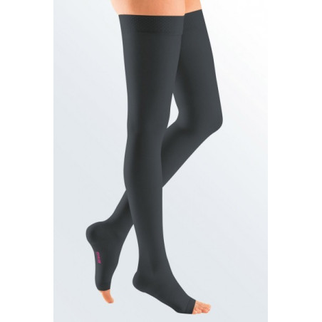 CALZA COSCIA AUTOREGGENTE CORTA MEDIVEN PLUS SECONDA CLASSE DI COMPRESSIONE NERA